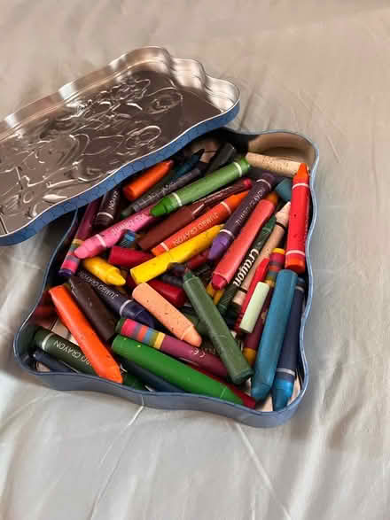 Photo of free Tin of crayons (West Oxfordshire OX28) #1