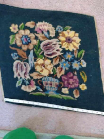 Photo of free Partly finished TAPESTRY CUSHION COVER and 3 finished ones (Bwlchtocyn LL53) #3