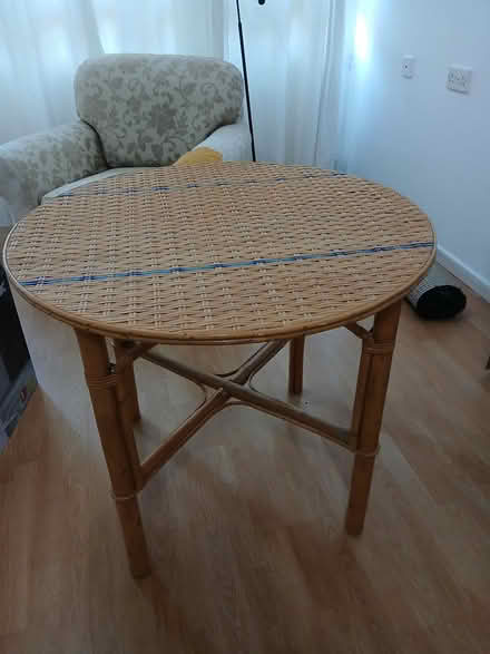 Photo of free Round Bamboo Wicker Table (Brentford TW8) #1