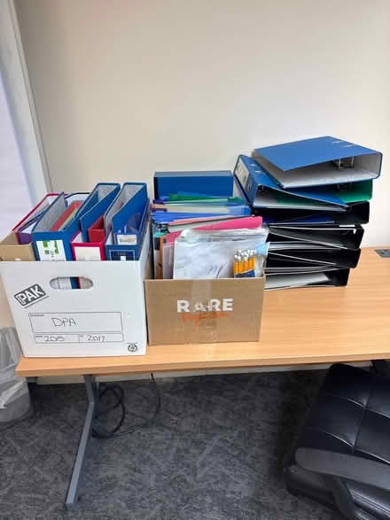 Photo of free Lever arch files, box files and stationary (Lichfield WS13) #1