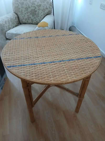 Photo of free Round Bamboo Wicker Table (Brentford TW8) #2