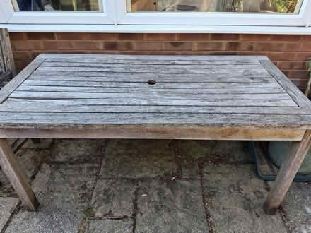 Photo of free Wooden garden table and 4 chairs (Lightwater GU18) #2