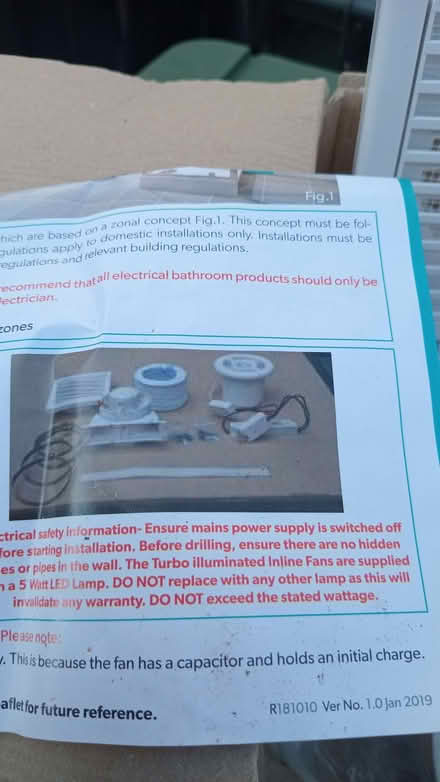 Photo of free Extractor fan .. new ... (Overton LA3) #2