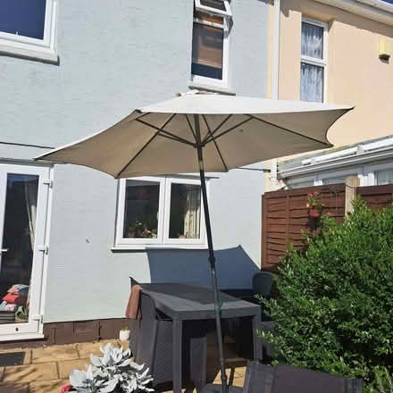 Photo of free Large cream garden parasol (Charminster BH8) #2