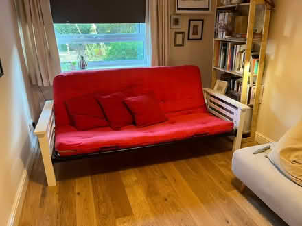 Photo of free Red futon sofa bed (Bs78hd BS7) #2