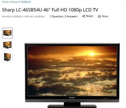 Photo of free 46" LC Flat Screen TV (San Jose/Campbell area) #1