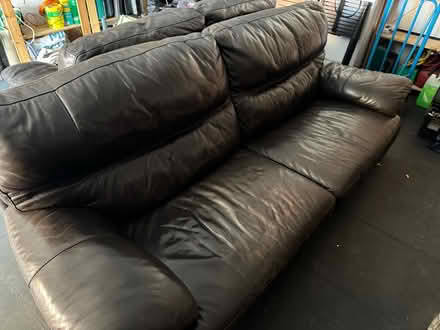Photo of free 2 Seater & 3 Seater Leather Sofas (Grange Park NN4) #2