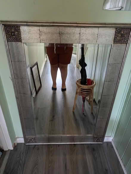 Photo of free Lrg Silver Wall Mirror (86x116cm) (Bracknell RG12) #1
