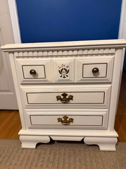 Photo of free White Wooden Nightstand (Vienna) #1