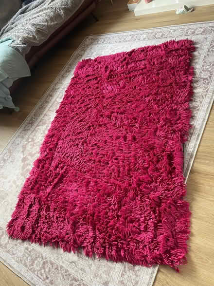 Photo of free Pink shaggy rug (Clermiston EH4) #1