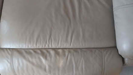 Photo of free 3 seater beige leather recliner sofa (Clitheroe BB7) #2