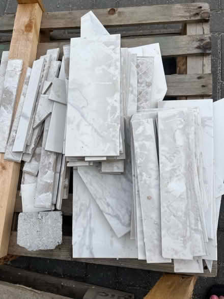 Photo of free Tile offcuts Marble effect (St Buryan TR19) #1
