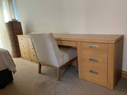Photo of free Oak chest of drawers and desk unit (Temple Fortune NW11) #4