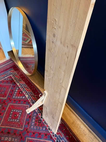 Photo of free Rough pine plank with brackets (Durham DH1) #2