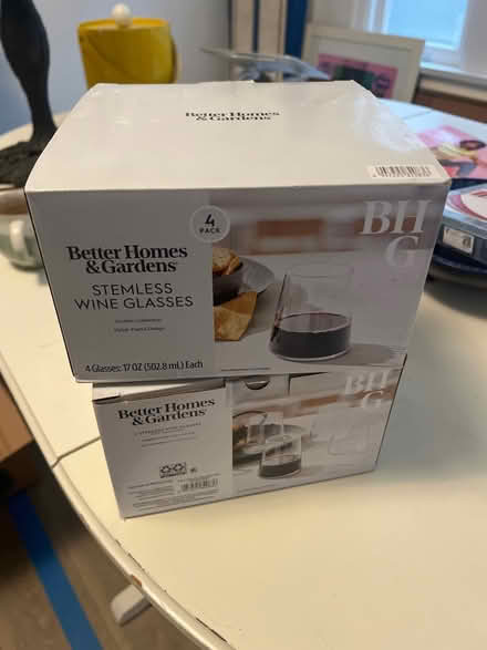 Photo of free 8 stemless wine glasses (Atwater) #1