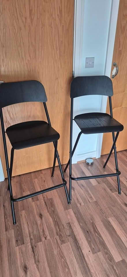 Photo of free 2 black Ikea Franklin stools (Citywest) #1