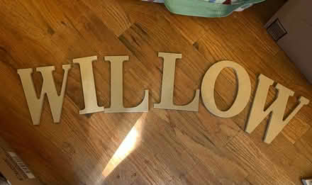 Photo of free wooden craft letters spell, Willow (west san jose) #1