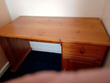 Photo of free Heavy pine desk (Orton Goldhay PE2) #1