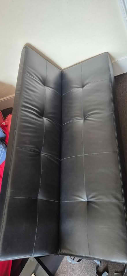 Photo of free Faux leather 2 seater sofa bed (Wellington road TN34) #1