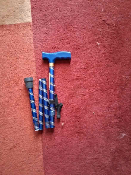 Photo of free Folding walking stick ,blue (Cople MK44) #1