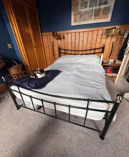 Photo of free Double Bed Frame with mattress (North Road N7) #1