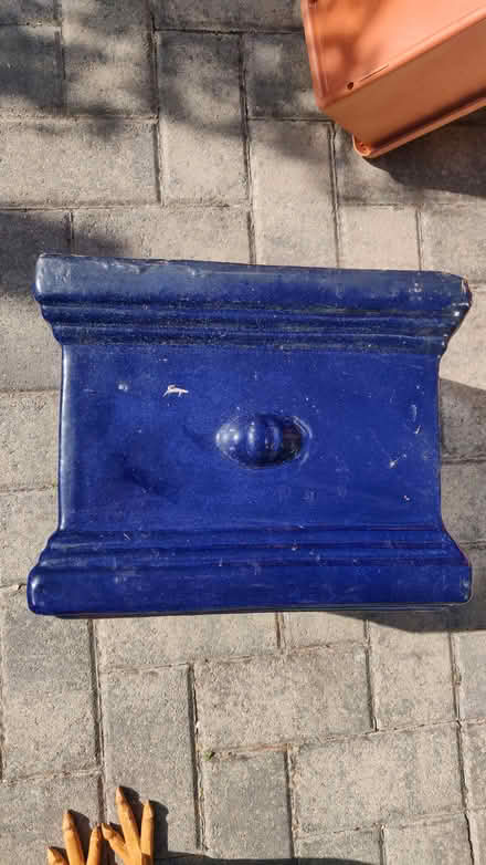 Photo of free Square blue outside plant pot (Baldock (SG7)) #2