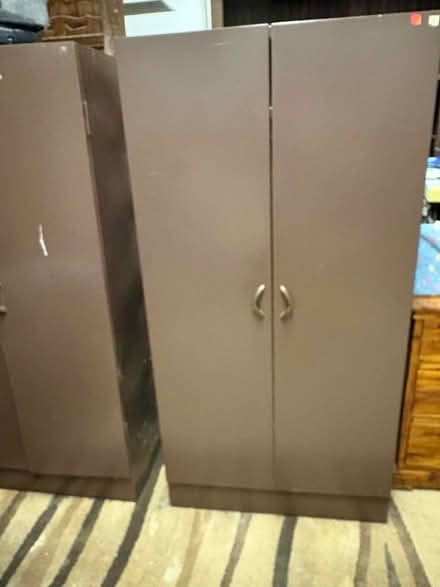 Photo of free 2 Brown Metal cabinets (New Market) #1