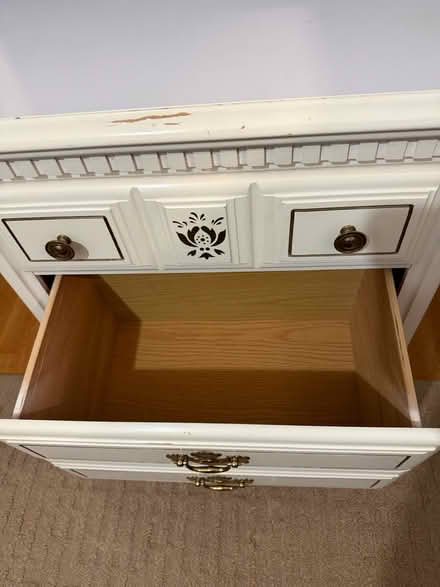 Photo of free White Wooden Nightstand (Vienna) #3