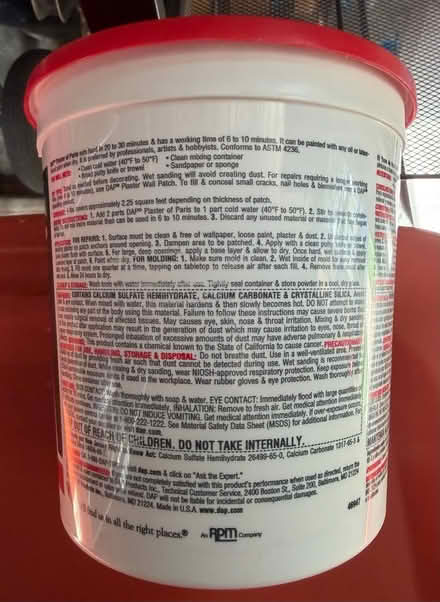 Photo of free DAP Plaster of Paris (Latrobe, PA) #2