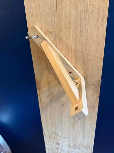 Photo of free Rough pine plank with brackets (Durham DH1) #4