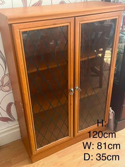 Photo of free Brown display cabinet (Chapeltown LS7) #1