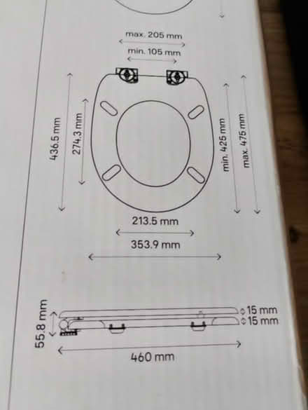 Photo of free New White Toilet seat in box (Spalding PE11) #2