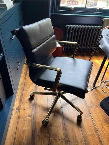 Photo of free Black/Brass Office Chair (Kew, Richmond TW9) #1