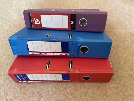 Photo of free 3 x lever arch files (Adel LS16) #1