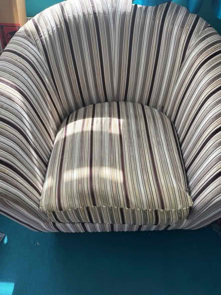 Photo of free Striped tub chair (Knebworth SG3) #1