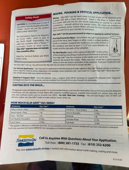 Photo of free Smooth-On Alja-Safe Alginate (Latrobe, PA) #4