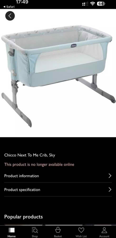 Photo of free Chicco Next To Me Crib (Moston M40) #3
