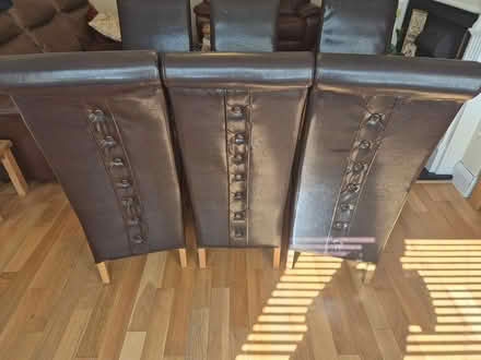 Photo of free 6 faux leather dining chairs (Dublin 16) #3