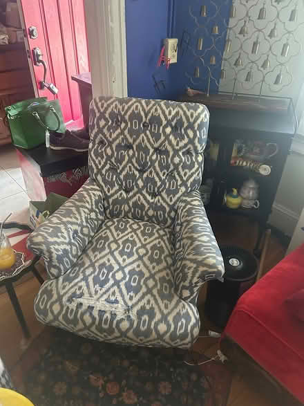 Photo of free Comfy Ikat print armchair (Petworth) #1