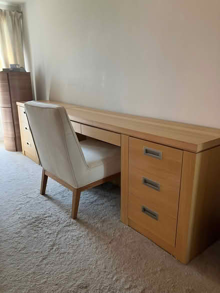 Photo of free Oak chest of drawers and desk unit (Temple Fortune NW11) #2