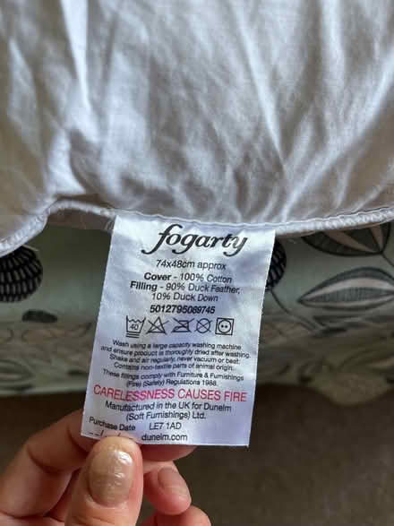 Photo of free 2 x soft feather pillows (TA18) #2