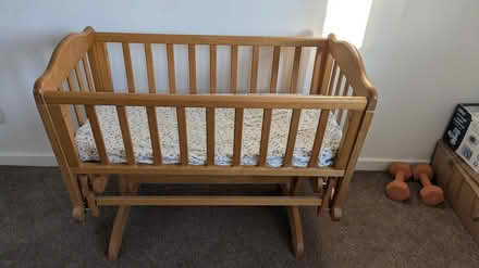 Photo of free Wooden baby rocking crib (BH15 1XY) #1