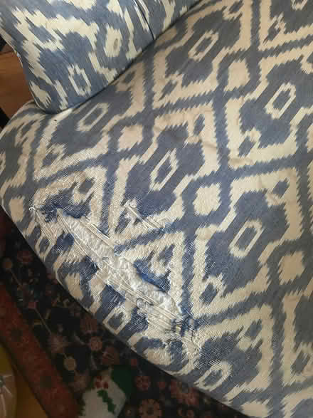 Photo of free Comfy Ikat print armchair (Petworth) #2
