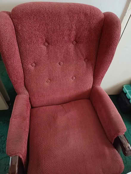 Photo of free Old wing back chair (BB18 6ex) #1