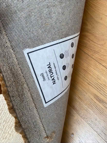 Photo of free Dunelm jute rug (Twickenham TW2) #3
