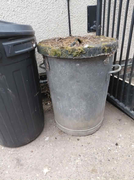 Photo of free 1 black plastic dustbin + 1 metal dustbin (Porchester Gardens NG3) #3