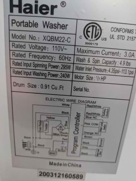 Photo of free Haier Portable Washer (Bridlewood) #3