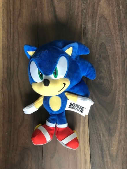 Photo of free Sonic plush toy around 9” tall (Latchford WA4) #1