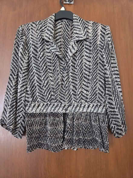 Photo of free Black/light beige silky blouse (Greaves LA1) #1