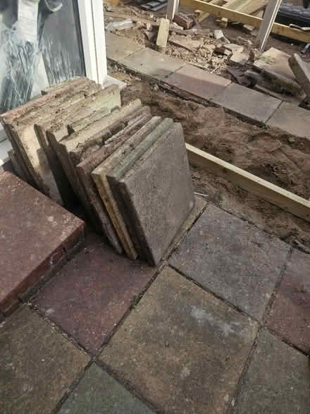 Photo of free 25 x Patio slabs varying colous (Dinas Powys CF64) #3